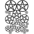 A4 stickervel Pentagram